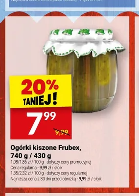 Ogórki kiszone Frubex promocja w Twój Market