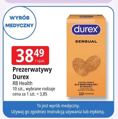 Prezerwatywy Durex promocja w Leclerc