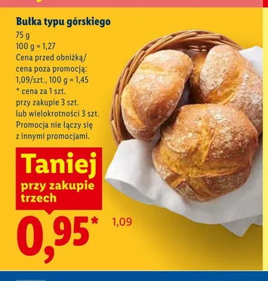 Bułka typu górskiego promocja w Lidl