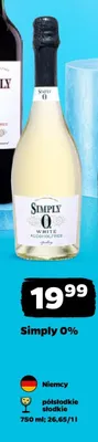 Wino bezalkoholowe musujące Simply Sparkling promocja w Netto