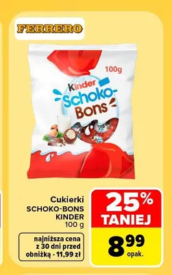 Cukierki Schoko-Bons Kinder promocja w Carrefour