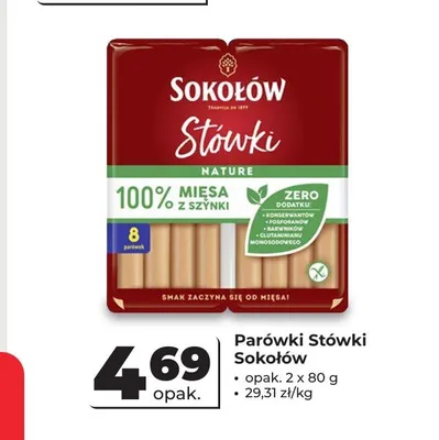 Parówki Stówki 2-pak Sokołów promocja w Odido