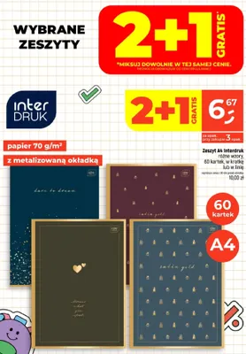Zeszyt A4 w kratkę Interdruk 60 kartek promocja w Dealz