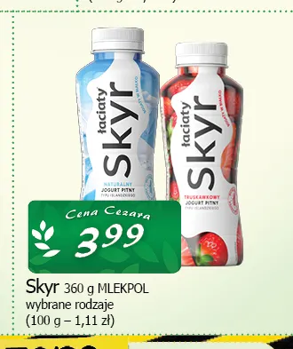 Skyr naturalny Łaciate Mlekpol promocja w CEZAR Delikatesy