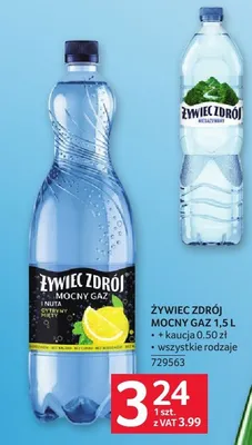 Napój gazowany Żywiec Zdrój Mocny Gaz promocja w Selgros