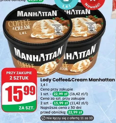 Lody Coffee&Cream  promocja w Dino
