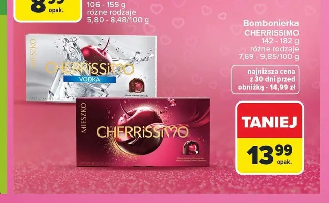 Bombonierka Cherrissimo Vodka Mieszko promocja w Carrefour