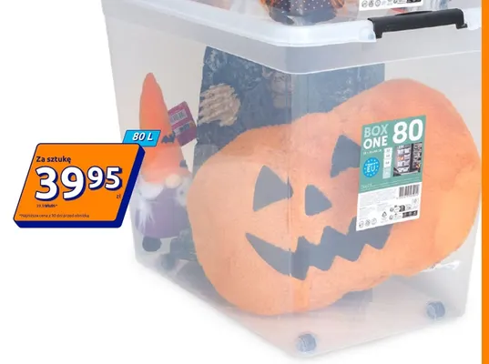 Pojemnik do przechowywania z pokrywką 80 l promocja w Action