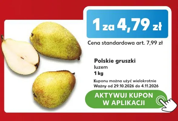 Gruszki polskie promocja w Kaufland