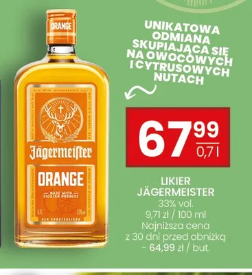 Likier Jägermeister Orange promocja w Twój Market
