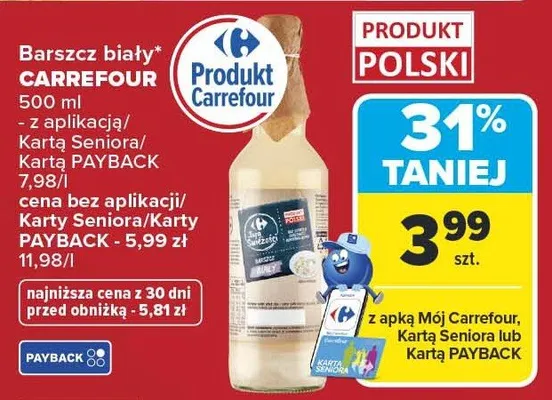 Barszcz biały promocja w Carrefour