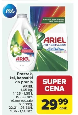 Kapsułki do prania Ariel promocja w Carrefour Market