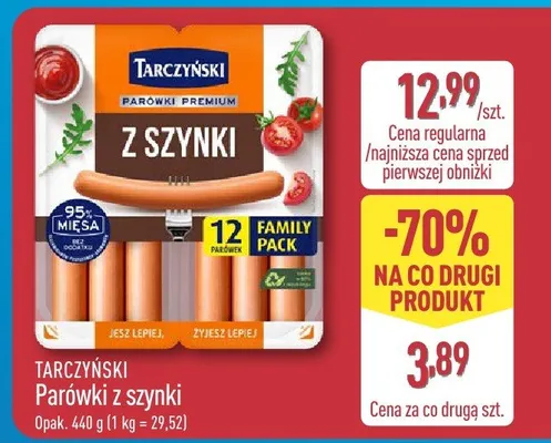 Parówki z szynki promocja w Aldi