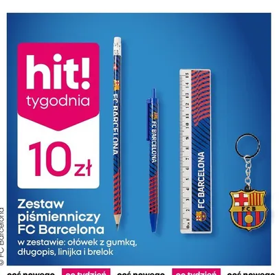 Zestaw piśmienniczy FC Barcelona promocja w Pepco