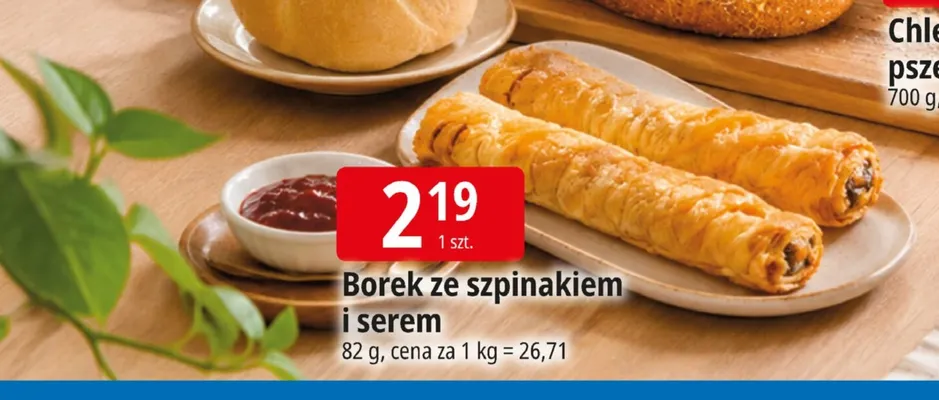 Borek ze szpinakiem i serem promocja w Leclerc