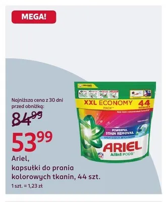 Kapsułki do prania kolorowych tkanin Ariel 44szt. promocja w Rossmann