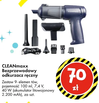 Bezprzewodowy odkurzacz ręczny CLEANmaxx promocja w Tedi