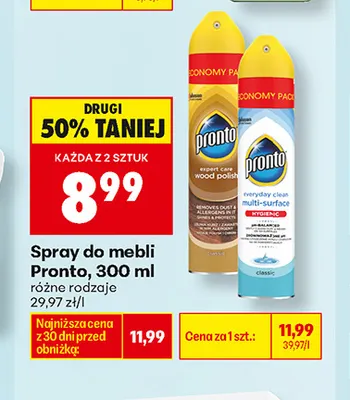 Spray do mebli Pronto promocja w Biedronka