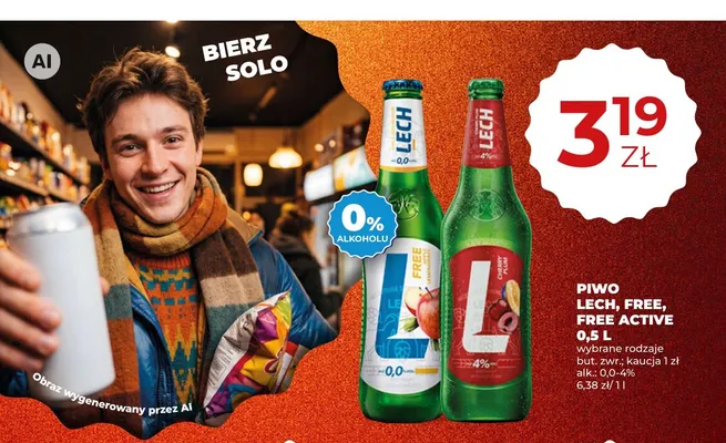 Piwo Lech Cherry Plum promocja w Duży Ben