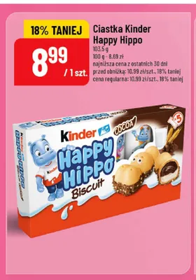 Ciastka Kinder Happy Hippo promocja w POLOmarket