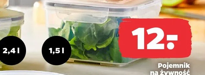 Pojemnik na żywność Clip wym. 15,5x15,5x9 cm 1,5 l ALTOM DESIGN promocja w Netto
