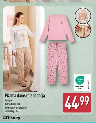 Piżama damska z licencją Disney promocja w Aldi