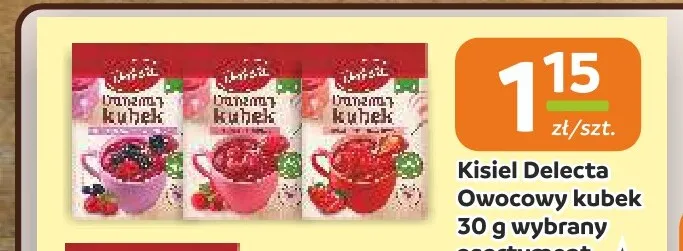 Kisiel Delecta Owocowy kubek promocja w Społem Częstochowa