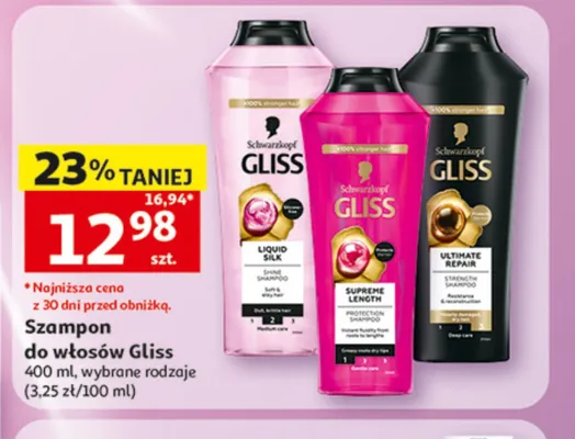 Szampon do włosów Gliss promocja w Auchan