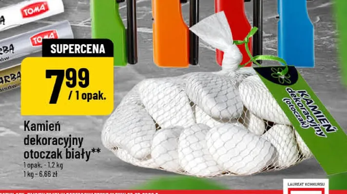 Kamień dekoracyjny otoczak biały promocja w POLOmarket