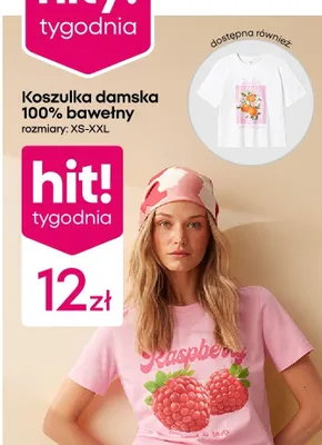 Koszulka damska 100% bawełny promocja w Pepco