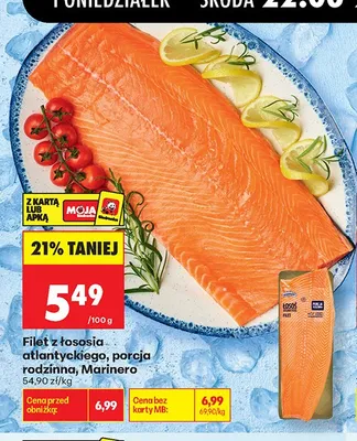 Filet z łososia atlantyckiego porcja rodzinna Marinero promocja w Biedronka