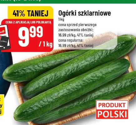Ogórki szklarniowe promocja w POLOmarket