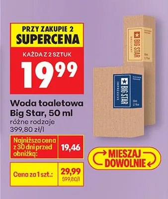 Woda toaletowa różne rodzaje promocja w Biedronka