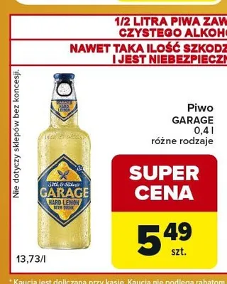 Piwo Garage Hard Lemon promocja w Carrefour Express