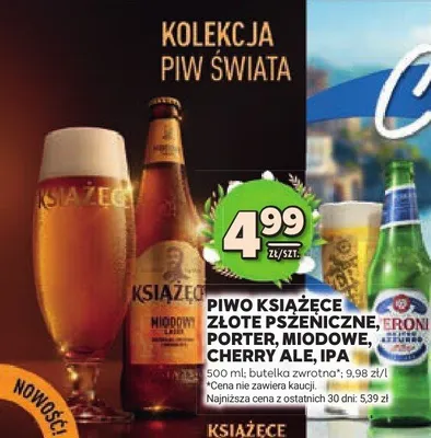 Piwo Książęce Złote Pszeniczne, Porter, Miodowe, Cherry Ale, IPA promocja w Stokrotka