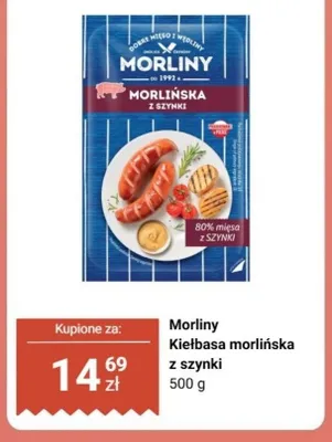 Kiełbasa morlińska z szynki Morliny promocja w Biedronka