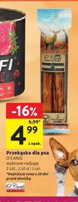 Przekąska dla psa O'Canis promocja w Intermarche