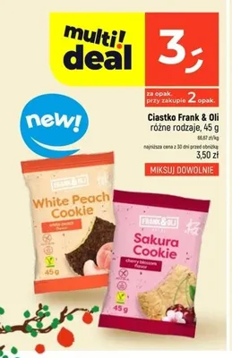 Ciastko Frank & Oli White Peach Cookie promocja w Dealz