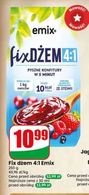 Fix dżem 4:1 Emix promocja w Dino