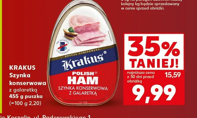 Szynka konserwowa z galaretką Krakus promocja w Kaufland