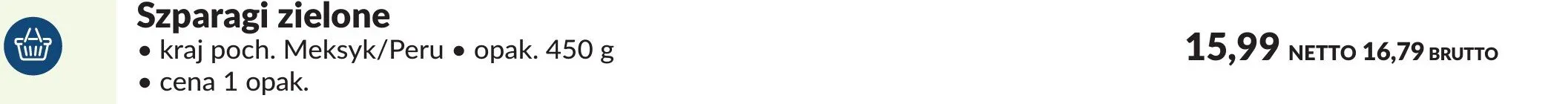 Szparagi zielone promocja w Makro