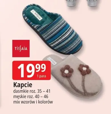 Kapcie damskie Tissaia promocja w Leclerc