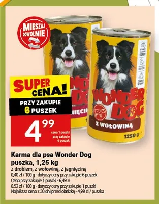 Karma dla psa Wonder Dog puszka z drobiem promocja w Twój Market