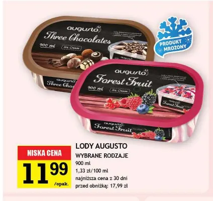 Lody Three Chocolates Augusto promocja w Gram Market