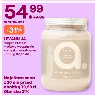 Vegan Protein - białko wegańskie o smaku waniliowym Levann Ja promocja w Frisco