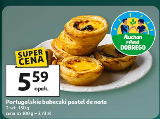 Portugalskie babeczki pastel de nata promocja w Auchan