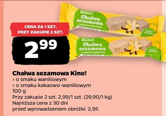 Chałwa sezamowa o smaku waniliowym Magnetic promocja w Netto