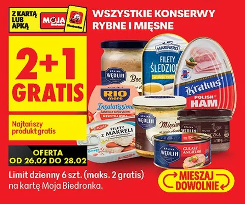 Konserwy rybne promocja w Biedronka