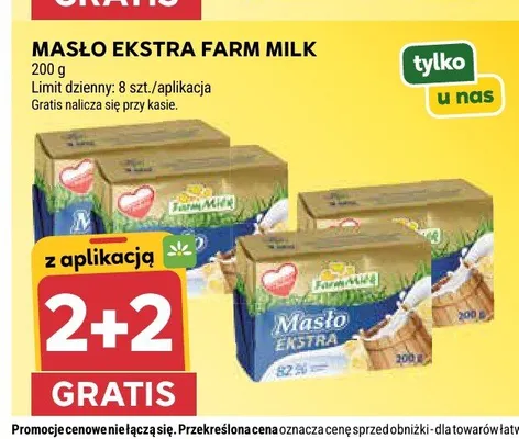 Masło ekstra Farm Milk promocja w Stokrotka