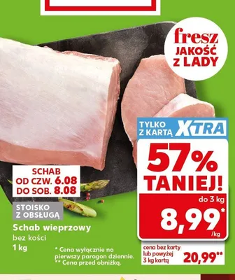 Schab wieprzowy bez kości promocja w Kaufland